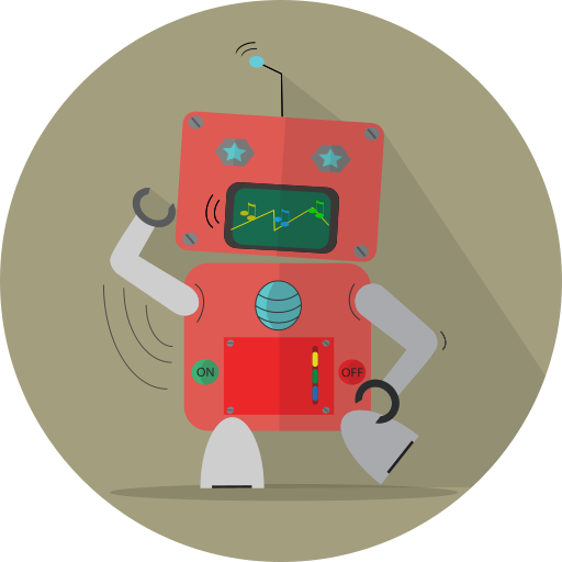 Android, fun robot, mascot, mechanical, metal, robot, robot expression icon